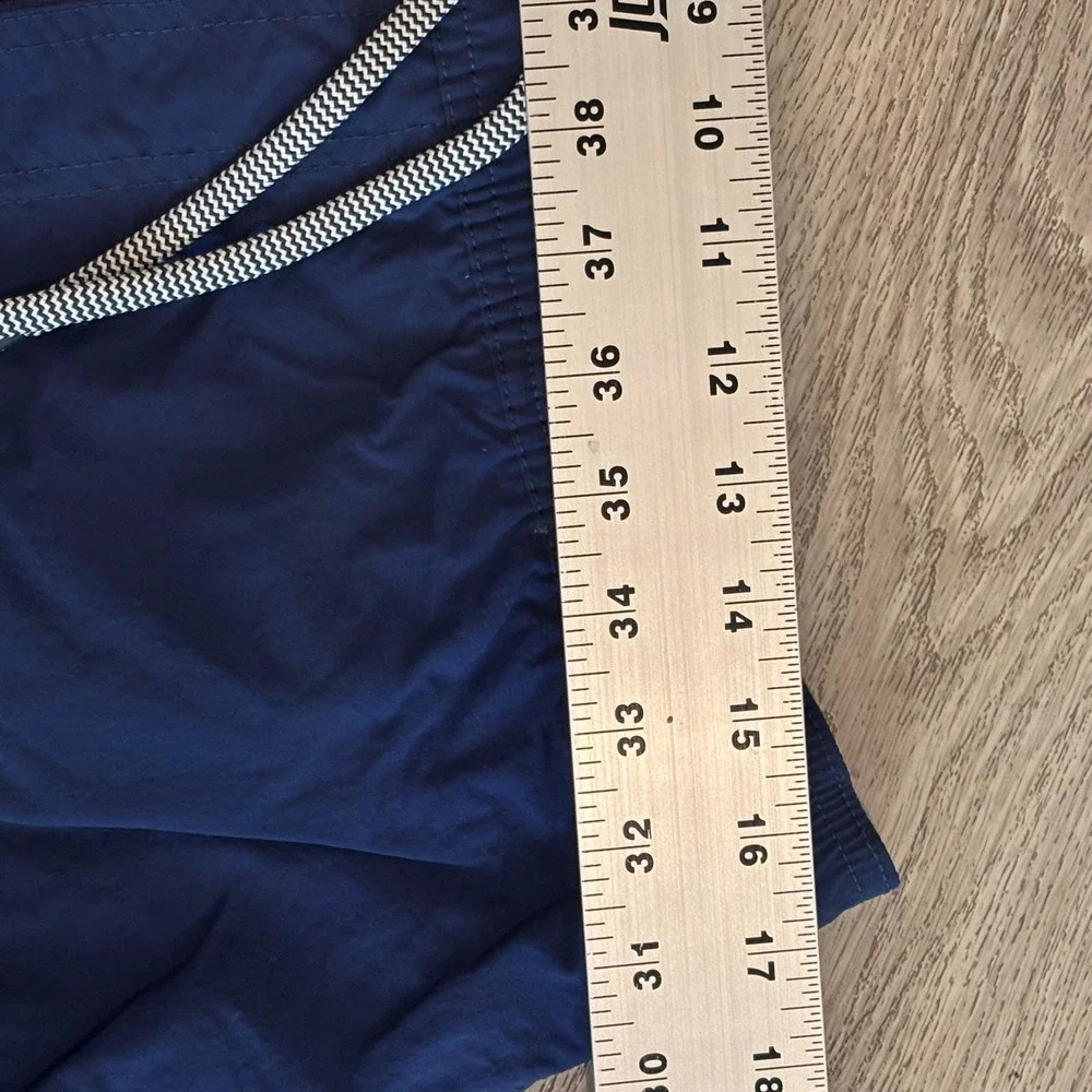 Rein Spooner Swim Trunks Mens L Blue Nylon Drawstring Board Shorts Beachwear